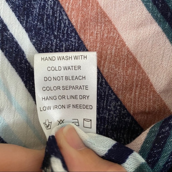 Striped tie up shirt - Picture 2 of 5